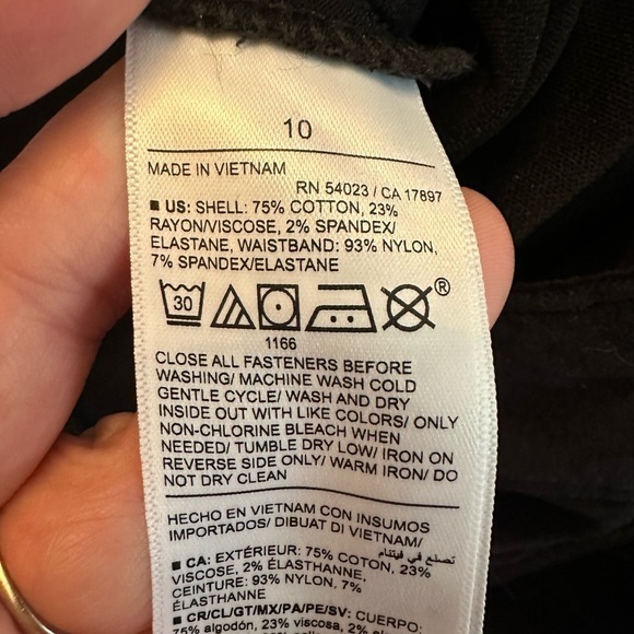 Womens Old Navy velour rockstar super skinny maternity black pants 10 NWOT - Picture 5 of 5